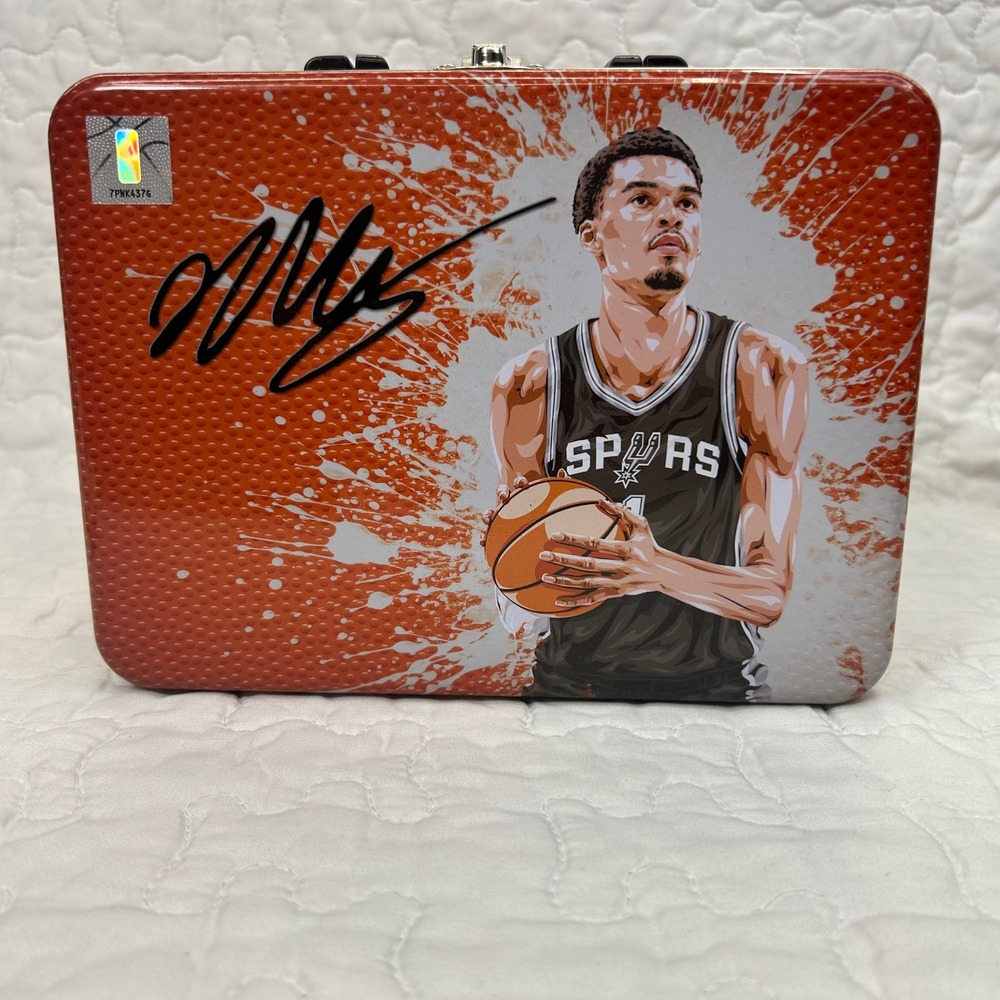 Victor Wembanyama NBA Metal Lunch Box San Antonio Spurs Collector Case Tin Only